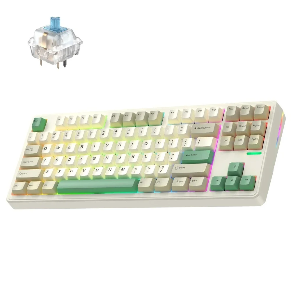 ELECFOX Linky 87 Pro 87% TKL Hot Swappable Mechanical Keyboard RGB Wireless
